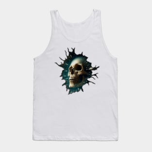 3DIMENSIONAL skull Tank Top